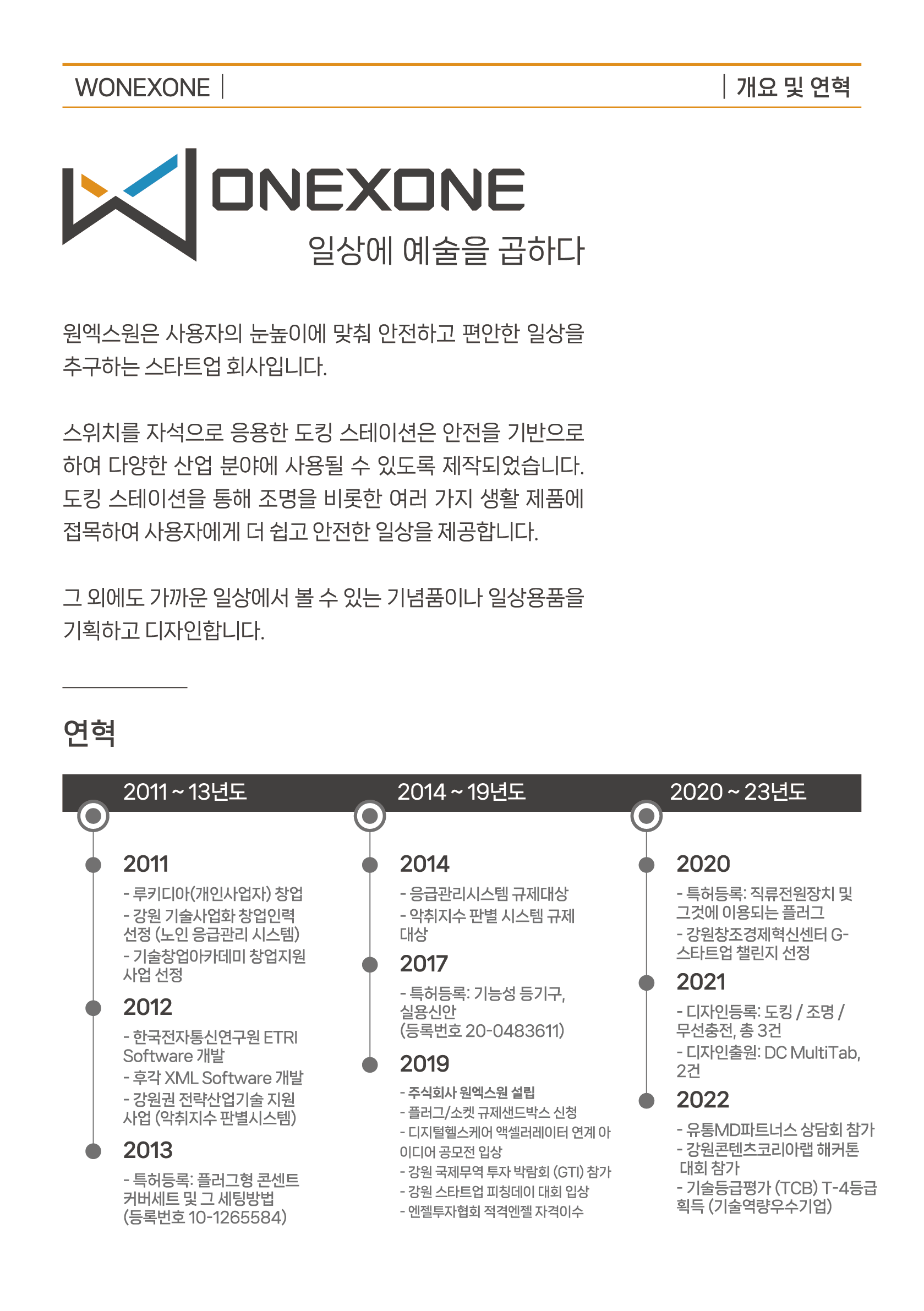 원엑스원 회사소개